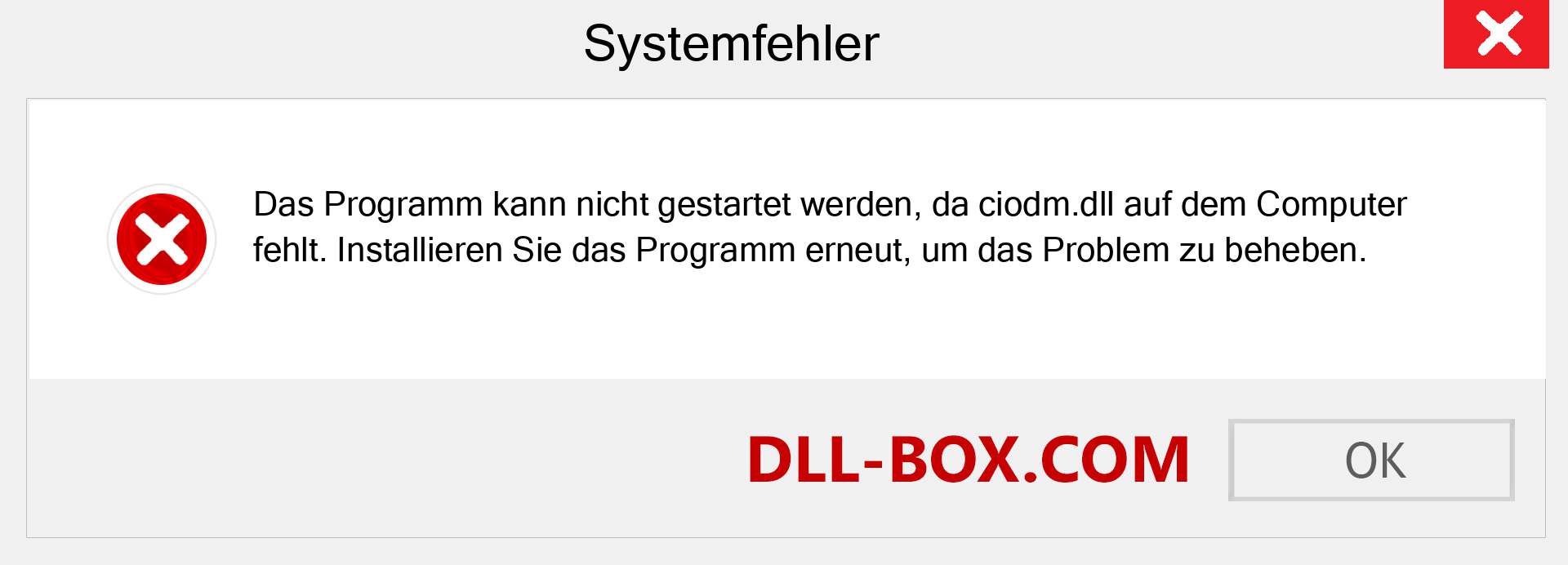 ciodm.dll-Datei fehlt?. Download für Windows 7, 8, 10 - Fix ciodm dll Missing Error unter Windows, Fotos, Bildern